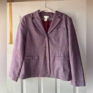 Orvis purple speckled tweed jacket size 14